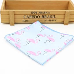 Kids Handkerchief Scarves Vintage Cotton Hankies Men's Pocket Square Children Dog Duck Animal Fruit Handkerchiefs