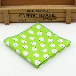 Kids Handkerchief Scarves Vintage Cotton Hankies Men's Pocket Square Children Dog Duck Animal Fruit Handkerchiefs