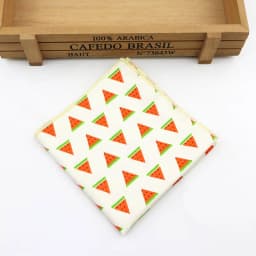 Kids Handkerchief Scarves Vintage Cotton Hankies Men's Pocket Square Children Dog Duck Animal Fruit Handkerchiefs