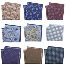  Tailor Smith 11.81x11.81 inch Pocket Squares Paisley Men's Handkerchief for Suit Accessories Wedding Business Banquet Gift