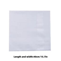 Hot Sale 6/12Pcs Men's Pure White Handkerchiefs Women's Plain Handkerchiefs Pure Cotton Handkerchiefs Flap Pocket Pants Scarf