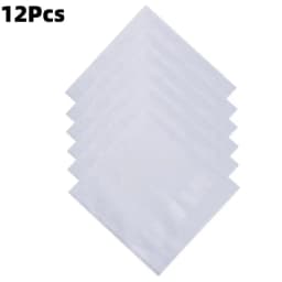 Hot Sale 6/12Pcs Men's Pure White Handkerchiefs Women's Plain Handkerchiefs Pure Cotton Handkerchiefs Flap Pocket Pants Scarf