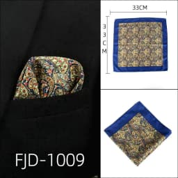 33*33cm Anchor Polka Dot Paisley Floral Big Handkerchief Satin Men Hanky Fashion Wedding Party Pocket Square Print Accessory