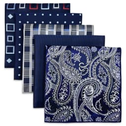 5 Pack Mens Suit Pocket Square Handkerchief Set Various Hanky Lot Classic Gentlemen Wedding Gift Accessories Large Dropshipping