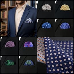 Luxury Mens Pocket Square Handkerchief Multiple Designs Classic Suit Hanky Large Striped Gentlemen Wedding Party Gift for Men