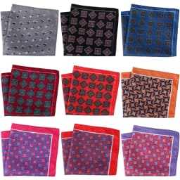 Tailor Smith Men's Luxury Suit Pocket Squares 30x30cm Large Size Business Printed Floral Paisley Solid Dot Hankies Chest Towel
