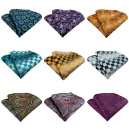 New Jacquard Pocket Square For Men Women Floral Chest Towel Gentlemen Hankies Men's Suit Handkerchief Plaid Pocket Towel Gifts