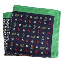 Tailor Smith Luxury 33X33 cm Large Handkerchief Paisley Floral Polka Dot Pocket Squares Microfiber Screen Printing Men Hankies