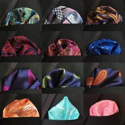 30 Colors 25*25cm Men's Business Suits Pocket Square Handkerchiefs for Wedding Fashion Paisley Dot Hankies Mens Pocket Towel