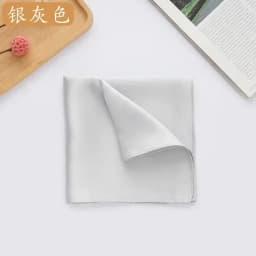 Natural 35cm Pure Silk Mans Pocket Square Handkerchief 100% Mulberry Silk Pocket Towel Hand Hanjin Sudaria