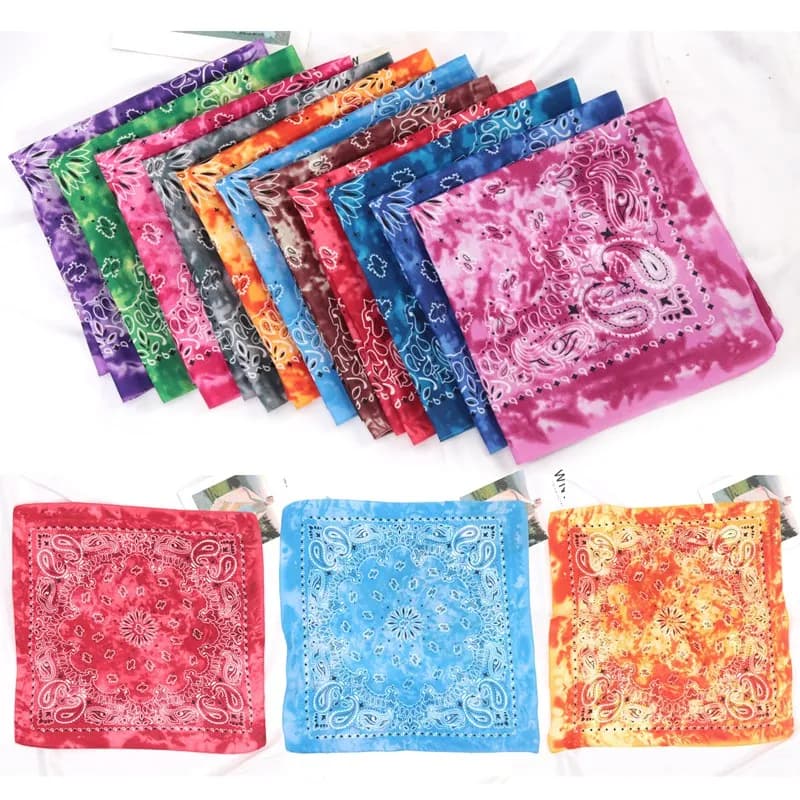 Fashion Unisex Adult Bandana Hairbands Cowboy Biker Sports Head wear Wrist Hair wrap Single Sided Head Wrap Scarf Paisley