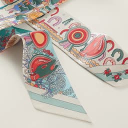 New HK2025 Small Post Twill Silk Scarf 100 Silk Handle Bag Tying Ribbon Hair Bundling Belt Drifting Band
