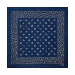 Indigo Pure Cotton Bandana Paisley Walnut Pattern Small Square Scarf Headscarf Hairband Scarf Country Style All Seasons Unisex