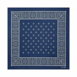 Indigo Pure Cotton Bandana Paisley Walnut Pattern Small Square Scarf Headscarf Hairband Scarf Country Style All Seasons Unisex