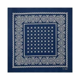 Indigo Pure Cotton Bandana Paisley Walnut Pattern Small Square Scarf Headscarf Hairband Scarf Country Style All Seasons Unisex