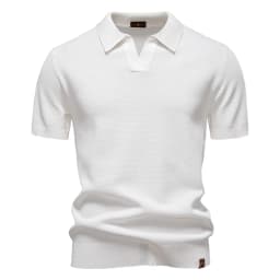 AIOPESON Men's Summer Breathable Polo Shirt Short Sleeve Solid Color Casual Polo Shirts for Men Lightweight Stretch Polo 