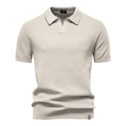AIOPESON Men's Summer Breathable Polo Shirt Short Sleeve Solid Color Casual Polo Shirts for Men Lightweight Stretch Polo 