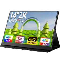 UPERFECT 14" 2K Portable Monitor 2160*1440 QHD External Display with Dual Speakers HDR FreeSync Second Screen for Laptop PC