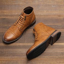Comfortable Spring Leather Ankle Boots for Men 2025 fashion Men Boots