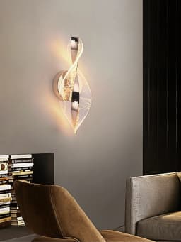 1pc/2pc Golden Snowflake, Cloudy Acrylic Wall Sconce for Living Room, Bedroom Home Decor, Modern LED Bedside Wall Sconce