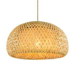 Bamboo Lantern 26cm Pendant Lamp Natural Rattan Wicker E27 LED Chandeliers Hand-Woven Lampshades Lighting Fixture Hanging Light
