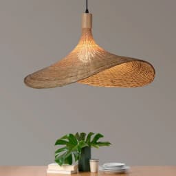 Modern Creative Straw Hat Chandelier Chinese Style Handmade Woven Bamboo Lamp Bamboo Chandelier Tea Room Rattan Hand-woven Lamps