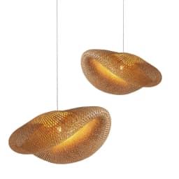 Retro Hand Woven Bamboo Chandelier Chinese Style Droplight Hotel Bedroom Living Room Art Decor Hanging Lamp Indoor Pendant Light