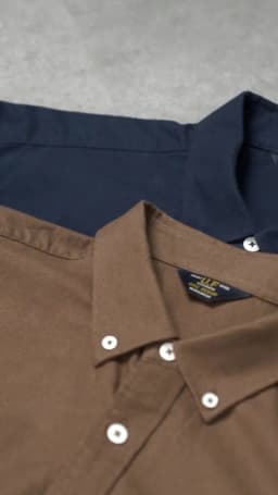 Maden Vintage Oxford Shirt Men's Brushed Cotton Long Sleeve Shirt Single-breasted Blouse Solid Color Layering Top for Autumn