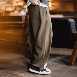 Maden Men's Heavyweight Khaki Workwear Pants Vintage Bootcut Wide Leg Trousers Baggy Fit Casual Streetwear American Retro