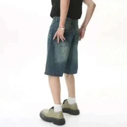 IEFB Summer Men's Casual Jeans Shorts Loose Mid High Waist Fashion Knee Lenght Denim Short Pants Vintage Male New Korean 9A8588