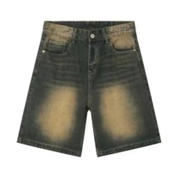 IEFB Summer Men's Casual Jeans Shorts Loose Mid High Waist Fashion Knee Lenght Denim Short Pants Vintage Male New Korean 9A8588