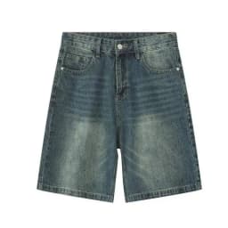 IEFB Summer Men's Casual Jeans Shorts Loose Mid High Waist Fashion Knee Lenght Denim Short Pants Vintage Male New Korean 9A8588