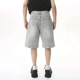 IEFB Summer Men's Casual Jeans Shorts Loose Mid High Waist Fashion Knee Lenght Denim Short Pants Vintage Male New Korean 9A8588