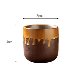 250ML Retro Coffee Mug Japanese-style Ceramics Breakfast Cup Creativity Color Matching Latte Cup Afternoon Tea Drinks Drinkware