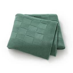 Knitted Baby Blanket Plaid 100*80cm Newborn Boys Girls Green Stroller Basket Nap Sleeping Covers Breathable Infant Receving Crib