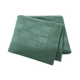 Knitted Baby Blanket Plaid 100*80cm Newborn Boys Girls Green Stroller Basket Nap Sleeping Covers Breathable Infant Receving Crib