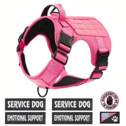 Tactical Dog Harness Adjustable Military Emotional Support Service Dog Vest With Handle & Molle For Medium Large Dogs Easy Contr