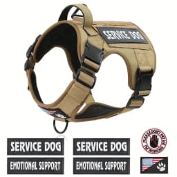 Tactical Dog Harness Adjustable Military Emotional Support Service Dog Vest With Handle & Molle For Medium Large Dogs Easy Contr