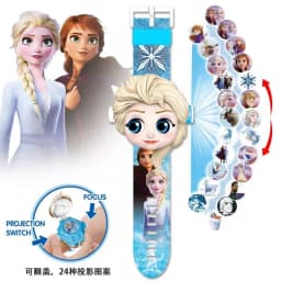 Cartoon Cars Story Elsa Losto 24 Pictures DSN Cartoon Projection Electronic Watch Lightning Mcqueen Snow White Gift