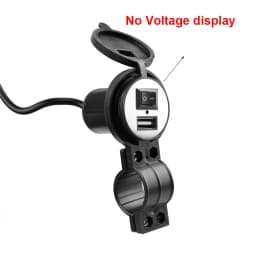 Motorcycle Vehicle-Mounted Charger Waterproof Adapter 12V-24V Phone USB PD Ports Quick Charge 3.0 With Switch Digital Voltmeter