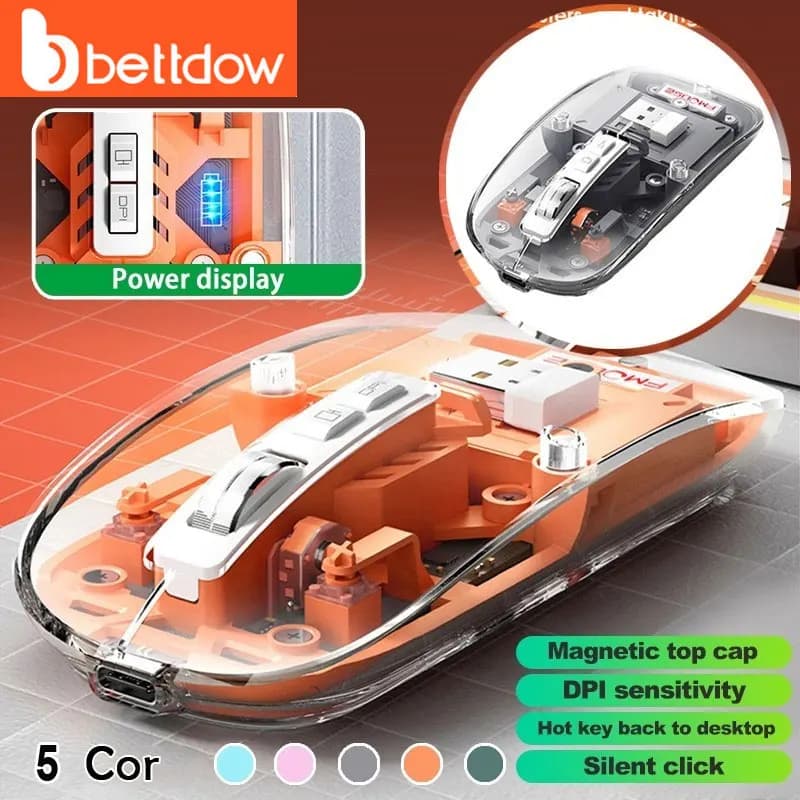 Bettdow Mouse Sem Fio Wireless 2400DPI 2,4GHz Bluetooth Mouse