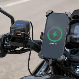 Dual QC3.0 Motorcycle USB Fast Charger Supports 12V-40V Power Supply Adapter Socket Connector with Switch LED Voltmeter Display