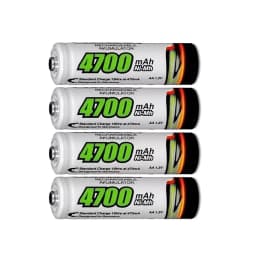 Kit 4 Pilhas Recarregáveis AA – 4700mAh Duráveis