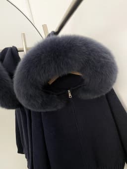 OFTBUY New Fashion Autumn Winter Casual Hooded Real Fox Fur Collar Fashion Short Knitted Jacket with Natural Fur Coat for Women
