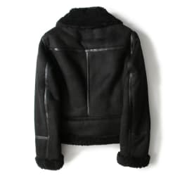 Autumn Winter New Style Women's Thickened Lamb Fur Jacket Motorcycle Style Integrated Leather And Fur Coat Black Tide