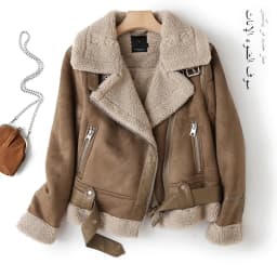Autumn Winter New Style Women's Thickened Lamb Fur Jacket Motorcycle Style Integrated Leather And Fur Coat Black Tide