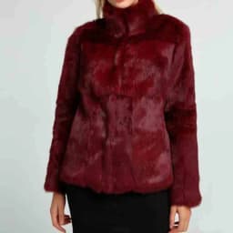 2023 New Women Real Rabbit Fur Mandarin Collar Coat Natural Pure Genuine Whole Skin Fur Jacket Full Pelt Fur Customize WSR61