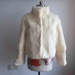 2023 New Women Real Rabbit Fur Mandarin Collar Coat Natural Pure Genuine Whole Skin Fur Jacket Full Pelt Fur Customize WSR61