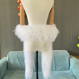 Double Faced Women Outfit Curly Winter Gorgeous Real Mongolian Lamb Fur Scarf