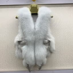 2026 New Style Women Winter Natural Fox Fur Vest Warm Soft 100% Genuine Fox Fur Gilet Lady Quality Real Fox Fur Sleeveless Coat